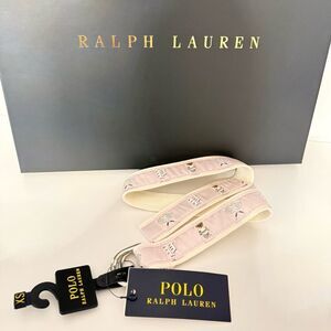 Polo Ralph Lauren Pink Tennis Bear Canvas Belt – Kids XS / Extra Small – NWT
